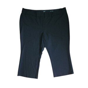 Ann Taylor Loft Pants Womens Plus Size 26 Solid All Black Trouser Business